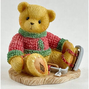 Cherished Teddies 546534 Cant Bear Cold Jerome Boy Sweater Skates Avon 1999